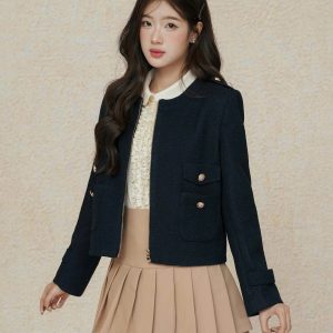 Navy Tweed Jacket